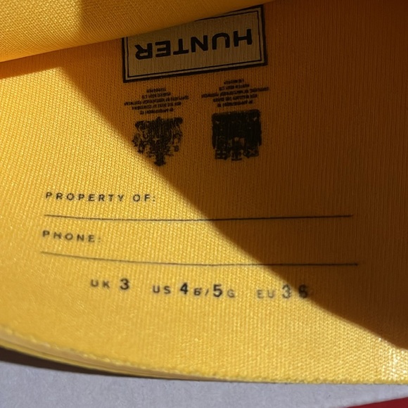 Hunter original kids gloss yellow boots - Picture 6 of 11